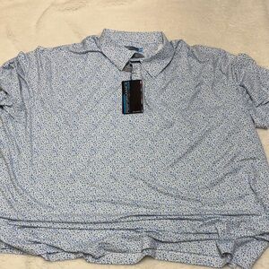 Roundtree & Yorke Light Blue Floral Button Down Shirt